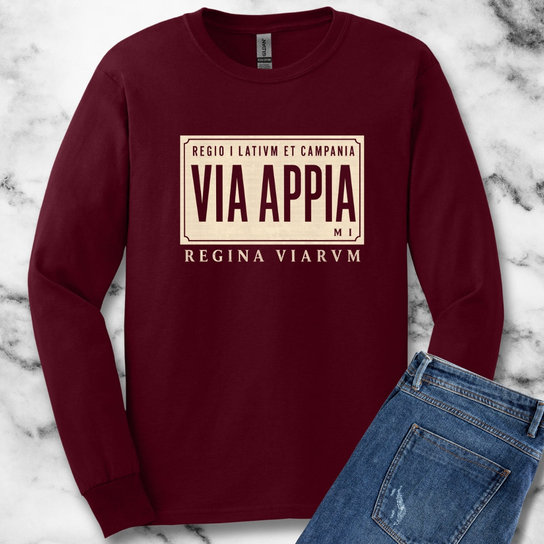 Via Appia Queen of the Roads Unisex Long Sleeve Tee