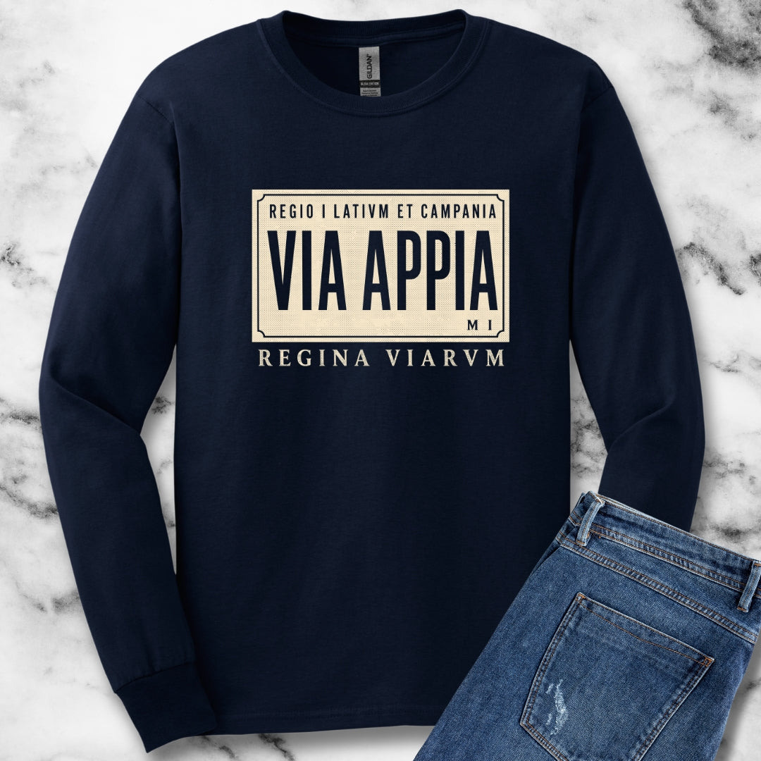 Via Appia Queen of the Roads Unisex Long Sleeve Tee