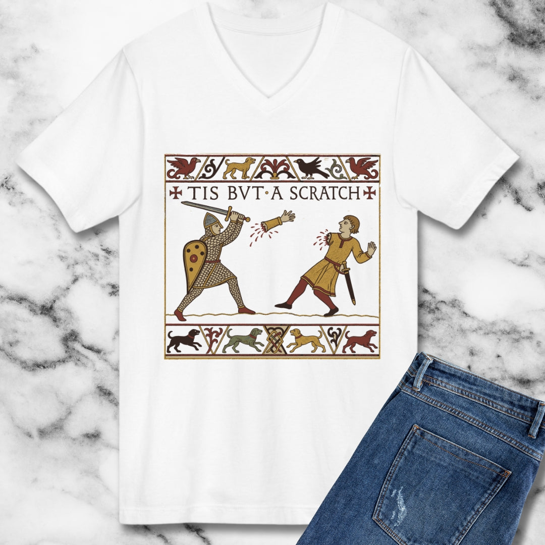 Tis But A Scratch Tapestry V-neck