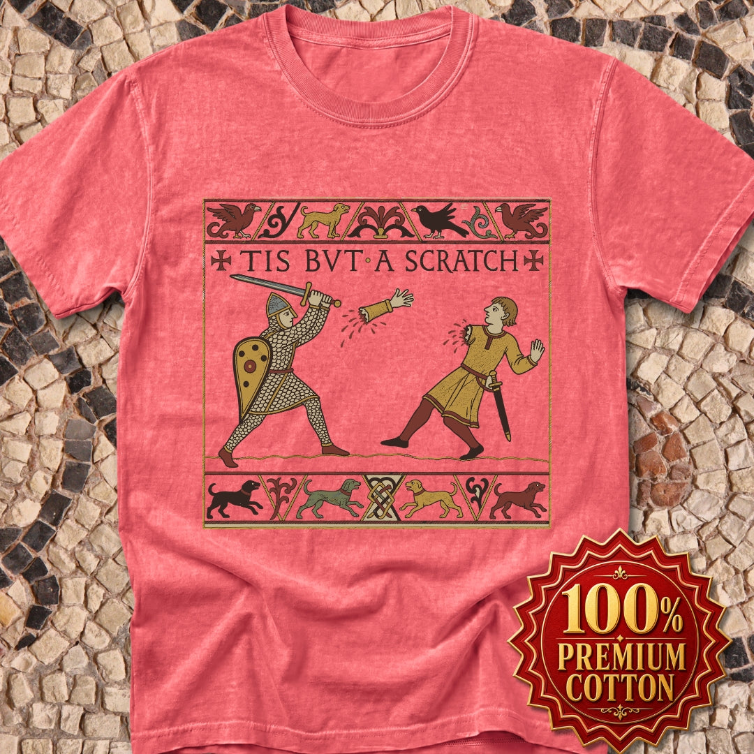 Tis But A Scratch Tapestry Premium Tee