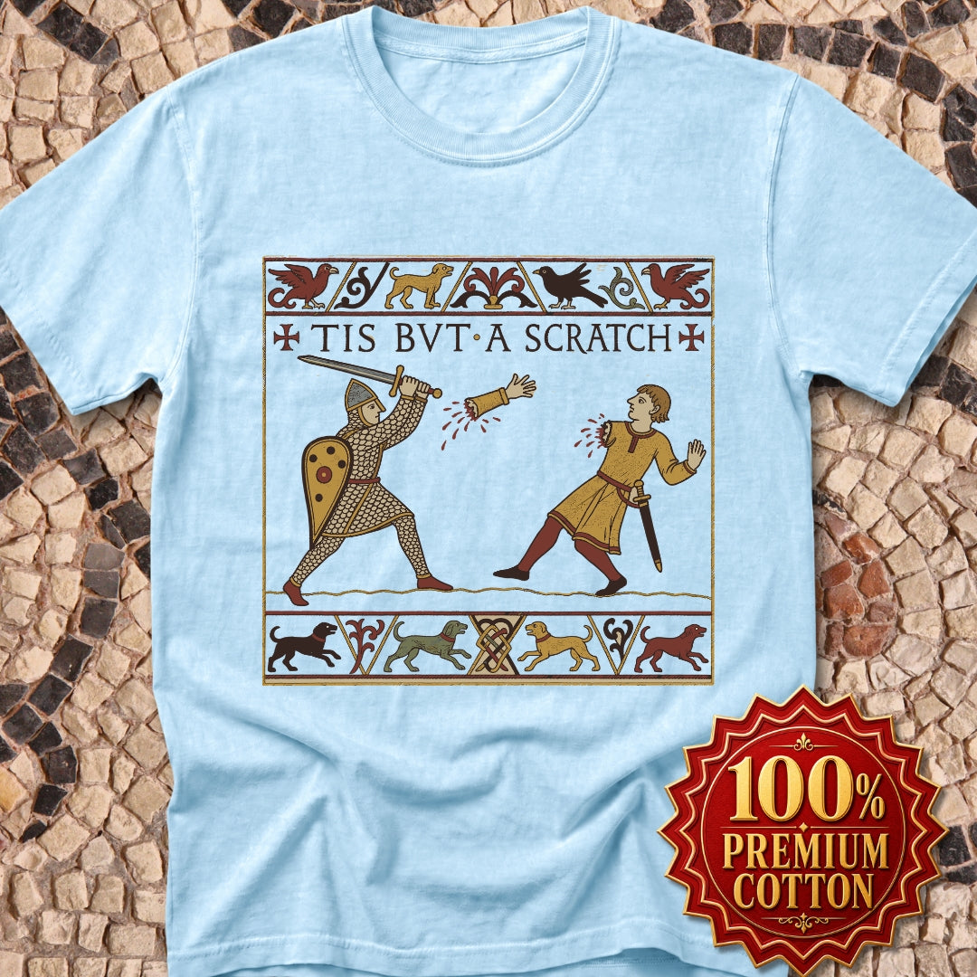 Tis But A Scratch Tapestry Premium Tee
