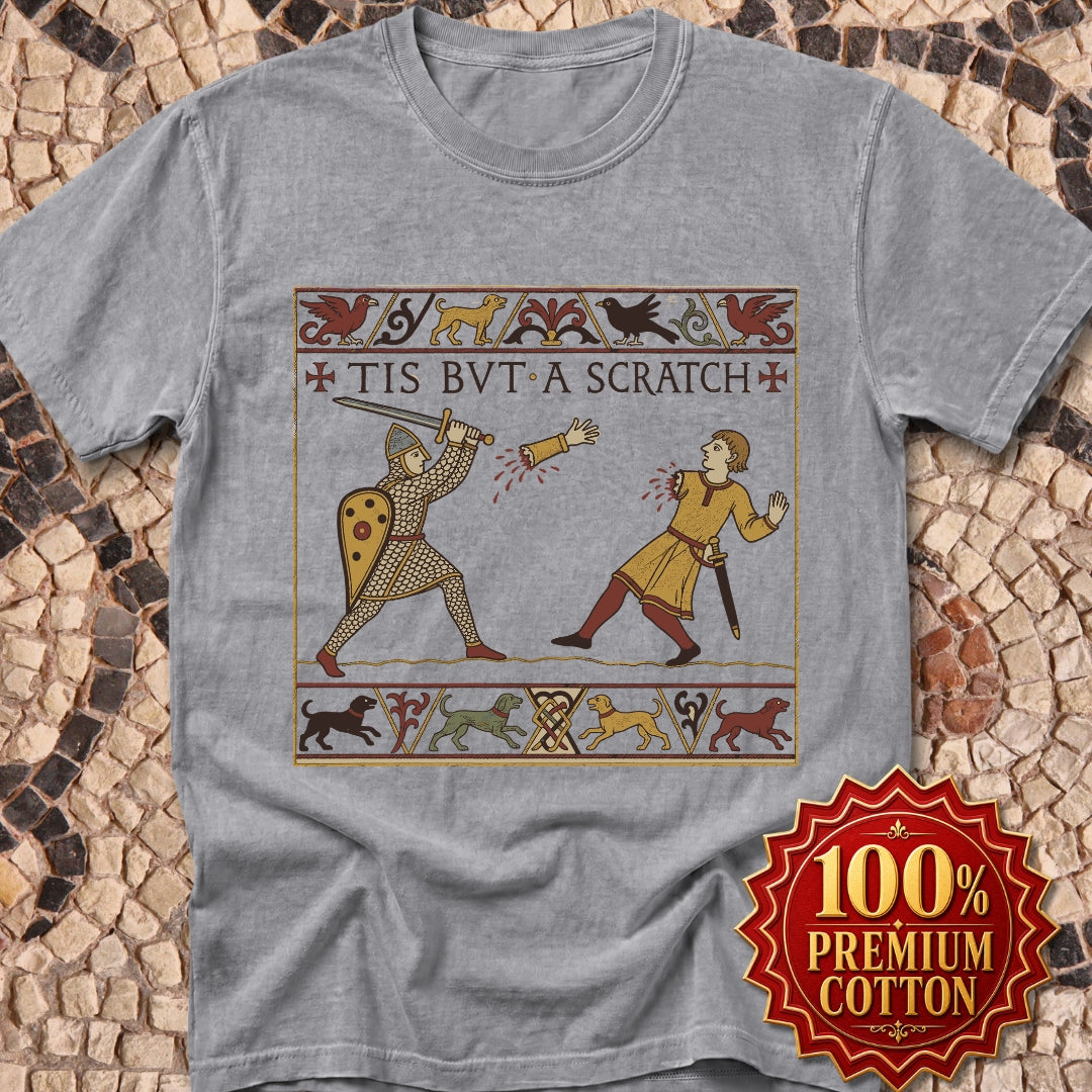 Tis But A Scratch Tapestry Premium Tee