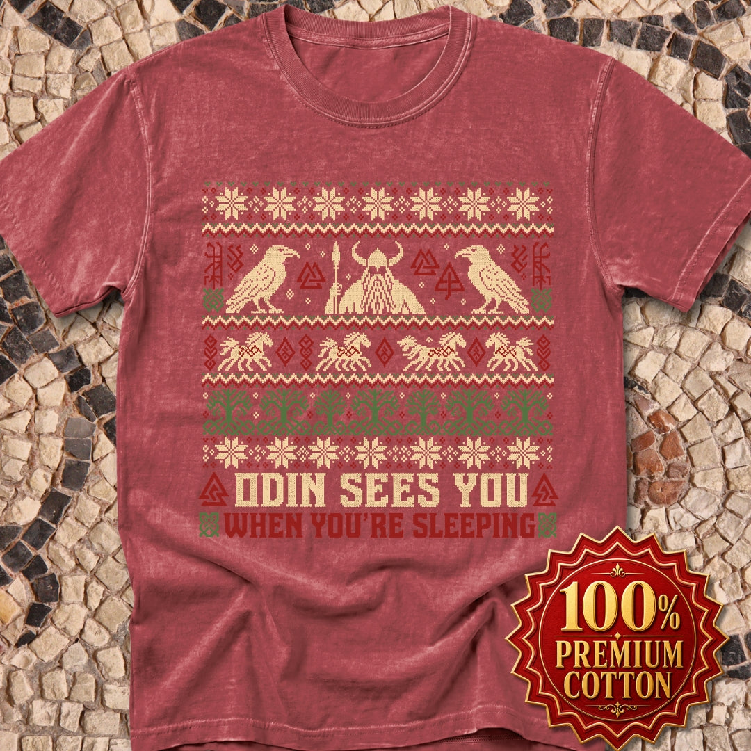Odin Ugly Christmas Sweater Style Premium Tee