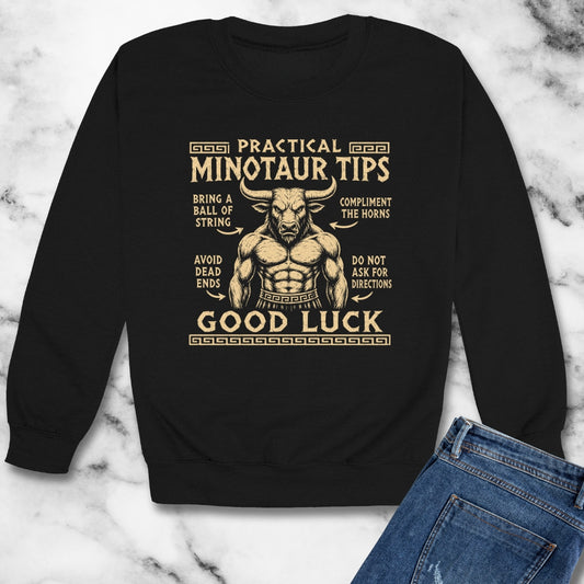Practical Minotaur Tips Unisex Heavy Crewneck Sweatshirt