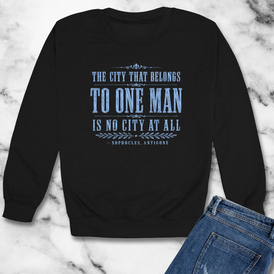 One Man Rule Quote by Sophocles Unisex Heavy Crewneck Sweatshirt