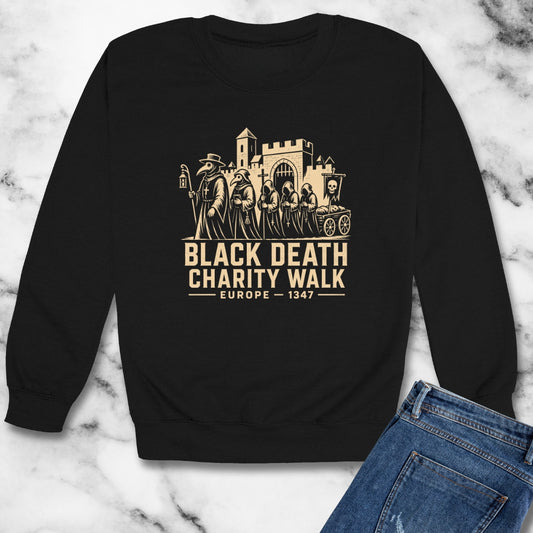 Black Death Charity Walk Unisex Heavy Crewneck Sweatshirt
