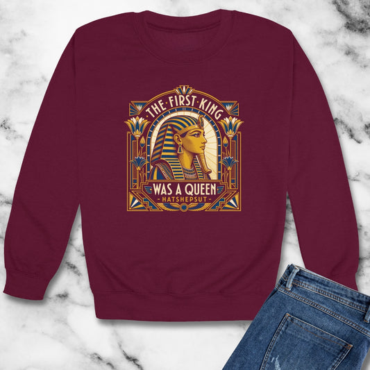 Hatshepsut First King of Egypt Unisex Heavy Crewneck Sweatshirt