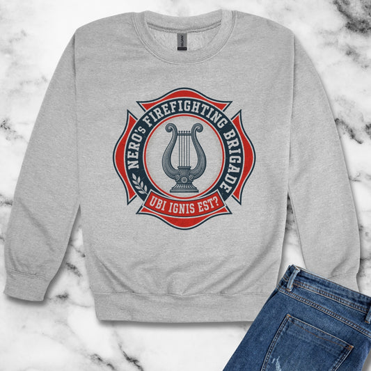 Emperor Nero's Fire fighting Brigade Unisex Heavy Crewneck Sweatshirt
