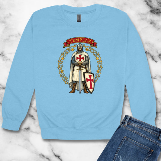 Knight Templar Filigree Unisex Heavy Crewneck Sweatshirt