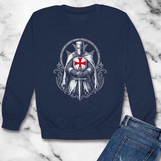 Knight Templar Unisex Heavy Crewneck Sweatshirt