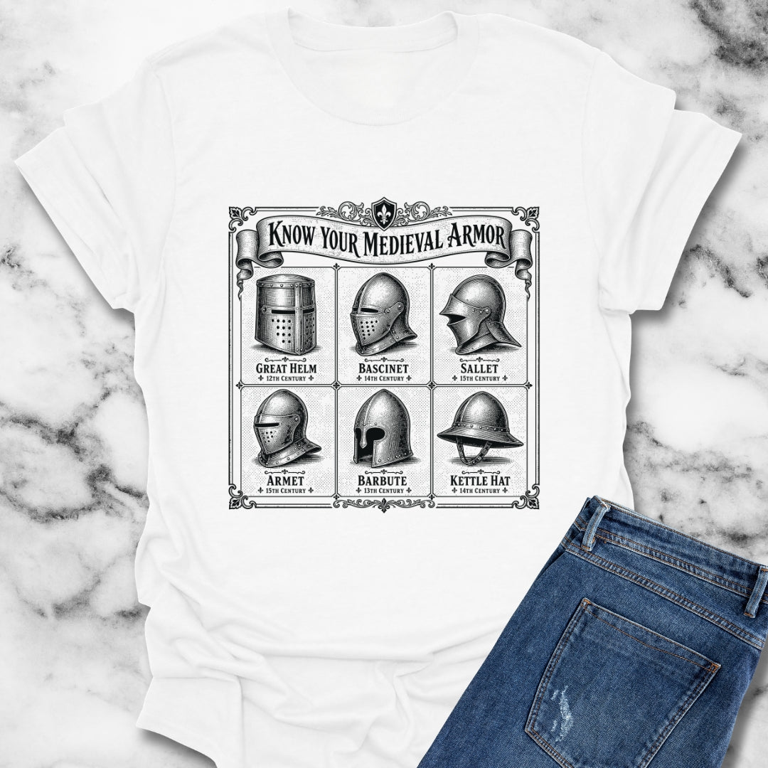 Medieval Armor Helmets T-Shirt