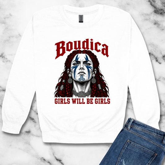Boudica Girls Will Be Girls Unisex Heavy Crewneck Sweatshirt