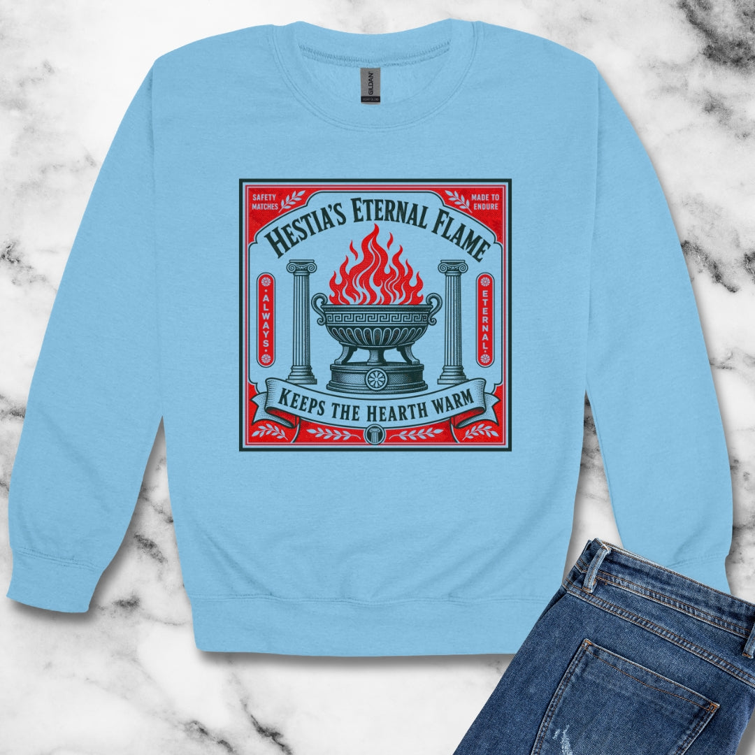 Hestia's Eternal Flame Unisex Heavy Crewneck Sweatshirt