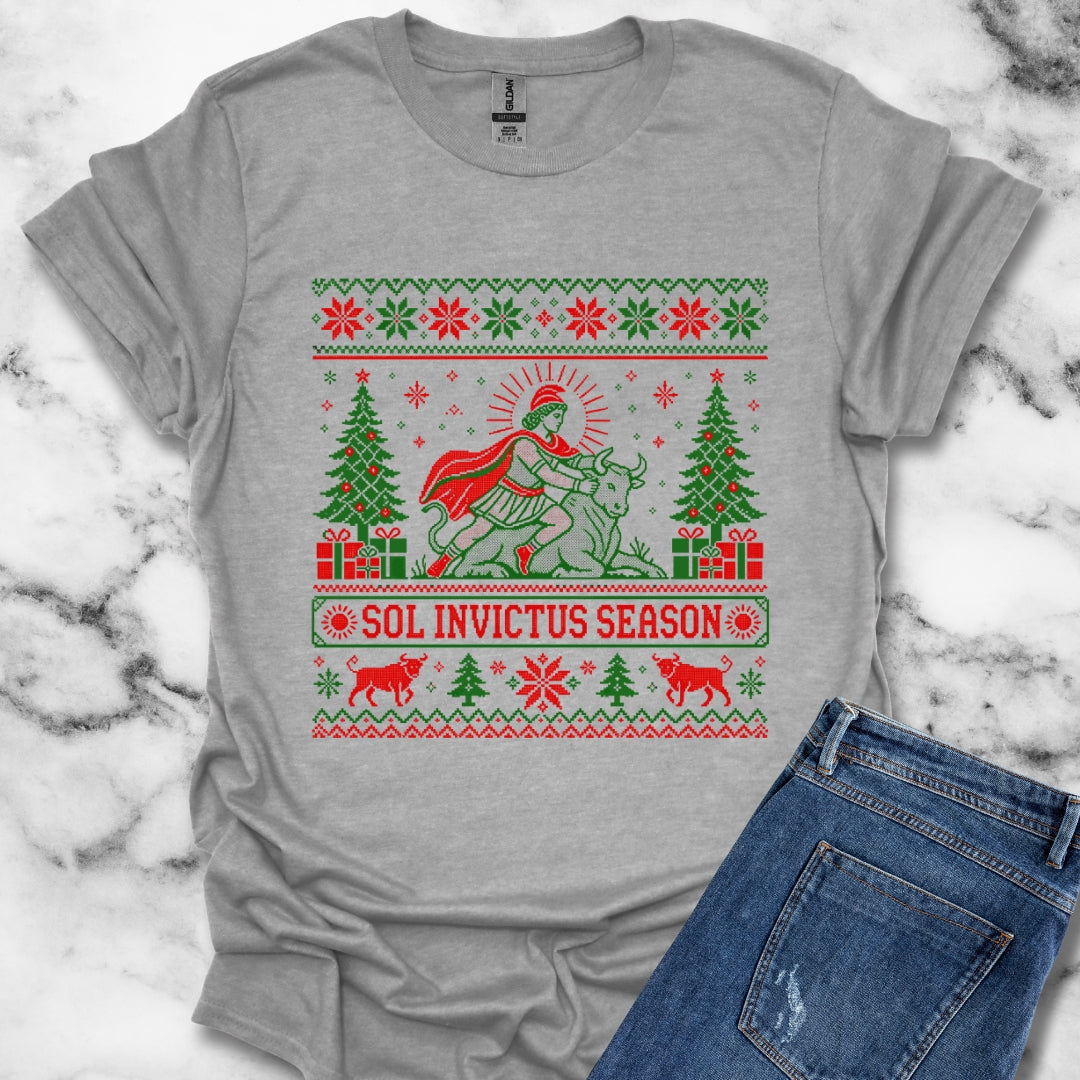 Sol Invictus Season Ugly Sweater Style T-Shirt