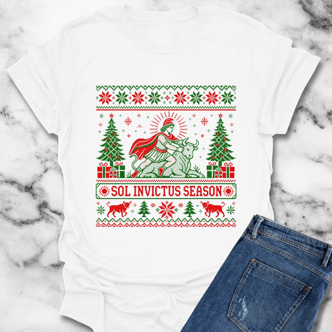 Sol Invictus Season Ugly Sweater Style T-Shirt