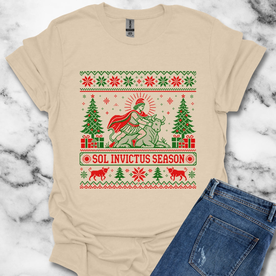 Sol Invictus Season Ugly Sweater Style T-Shirt