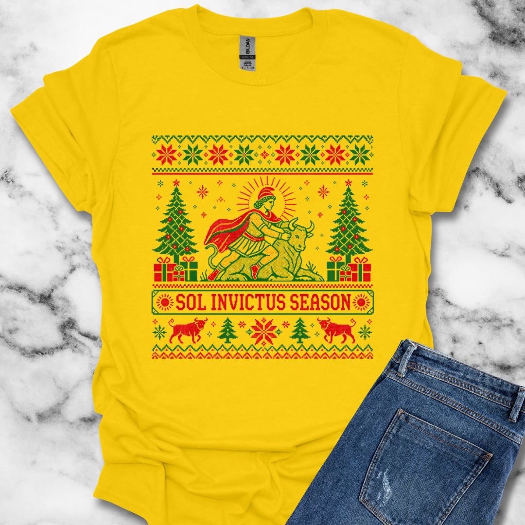 Sol Invictus Season Ugly Sweater Style T-Shirt