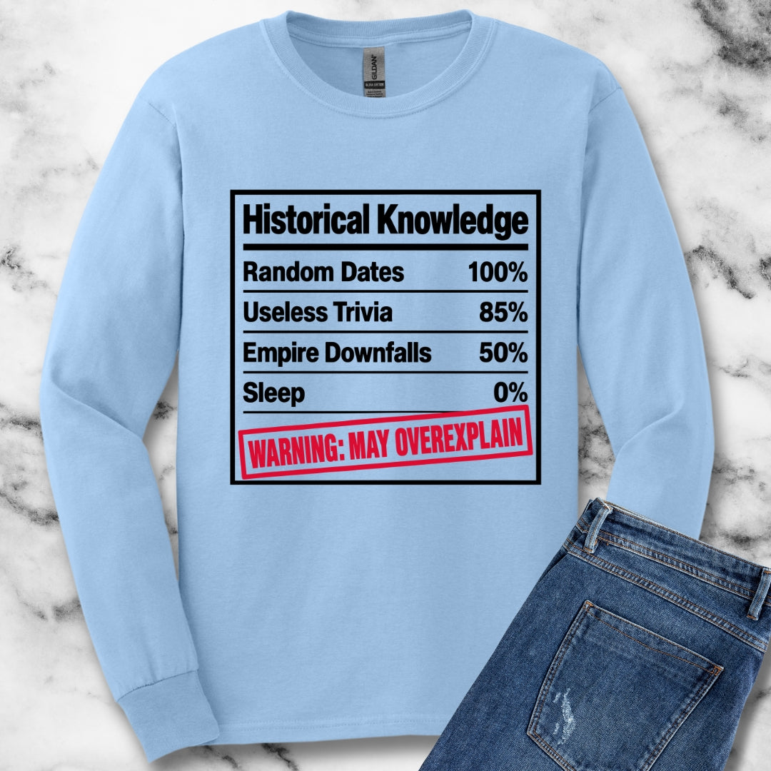 Historical Knowledge Facts Unisex Long Sleeve Tee