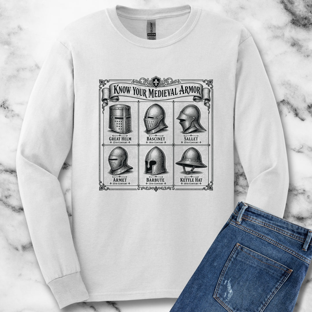 Medieval Armor Helmets Unisex Long Sleeve Tee