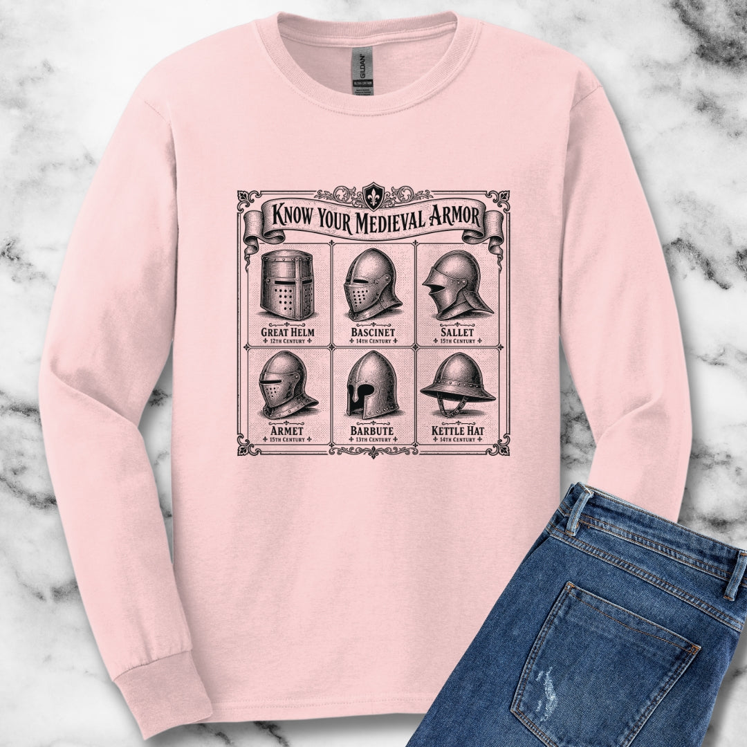 Medieval Armor Helmets Unisex Long Sleeve Tee