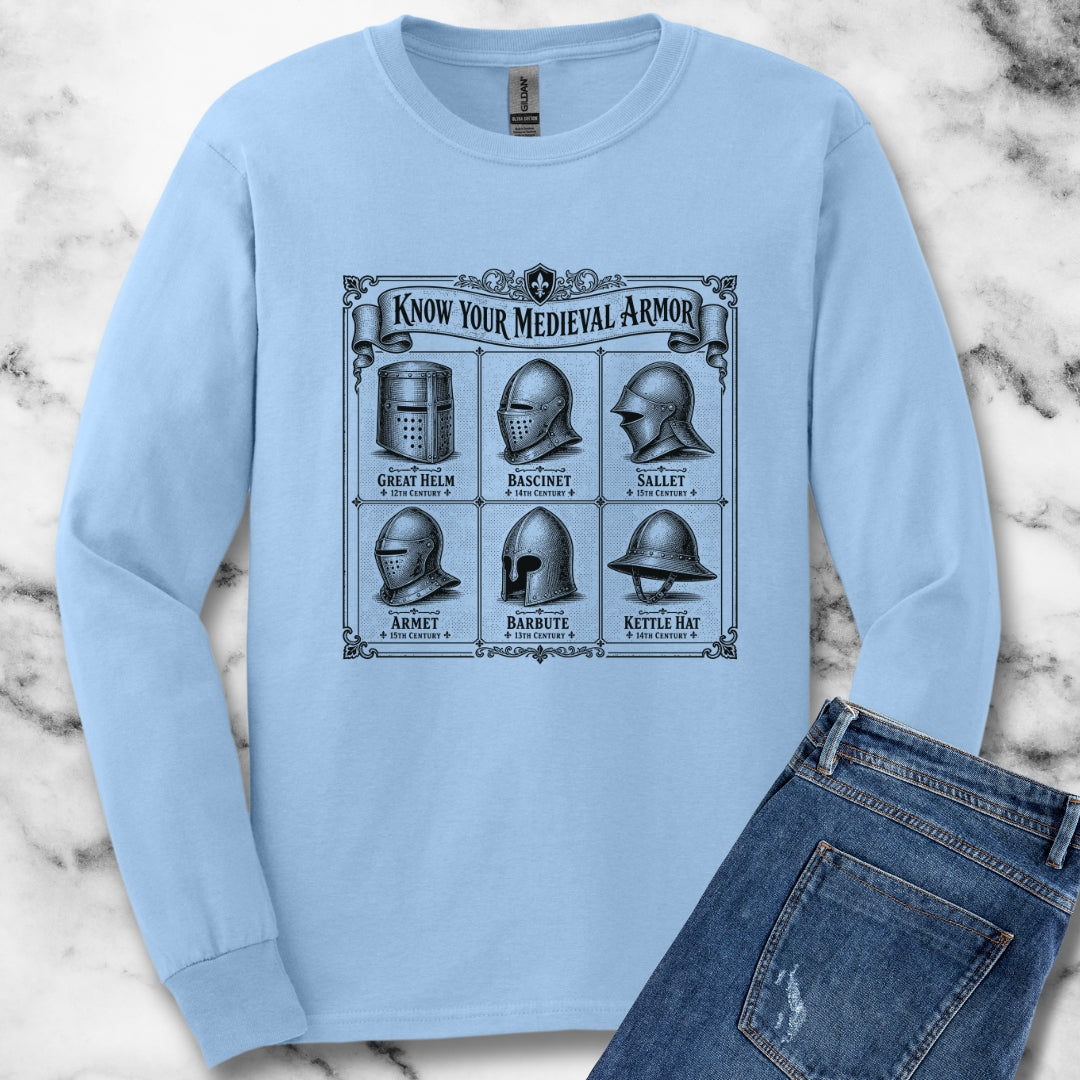 Medieval Armor Helmets Unisex Long Sleeve Tee