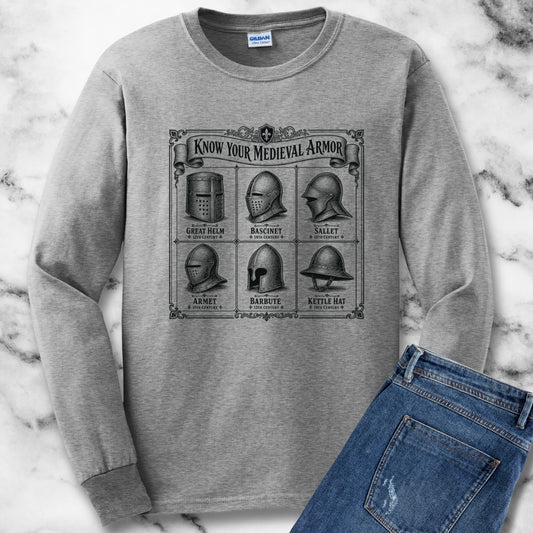Medieval Armor Helmets Unisex Long Sleeve Tee