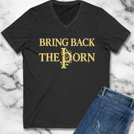 Bring Back Old English Thorn Letter V-Neck