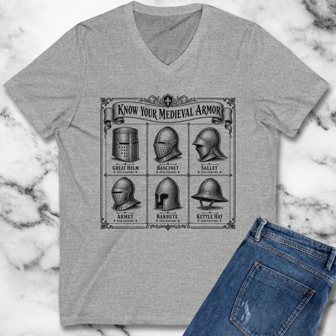 Medieval Armor Helmets V-neck