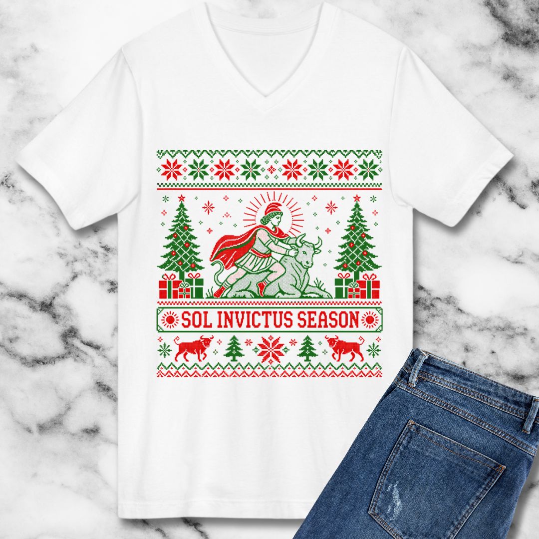 Sol Invictus Season Ugly Sweater Style V-neck
