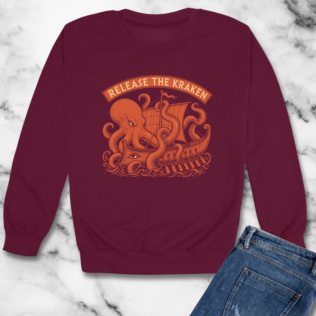 Release the Kraken Unisex Heavy Crewneck Sweatshirt