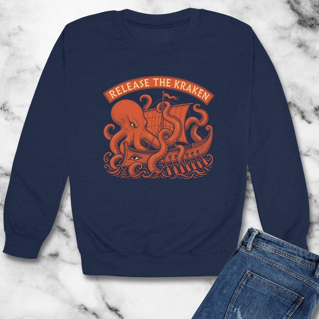 Release the Kraken Unisex Heavy Crewneck Sweatshirt