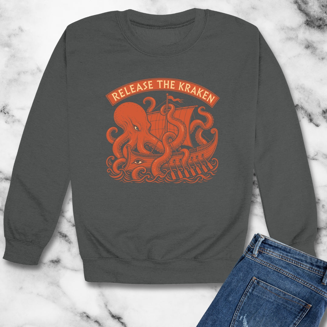 Release the Kraken Unisex Heavy Crewneck Sweatshirt
