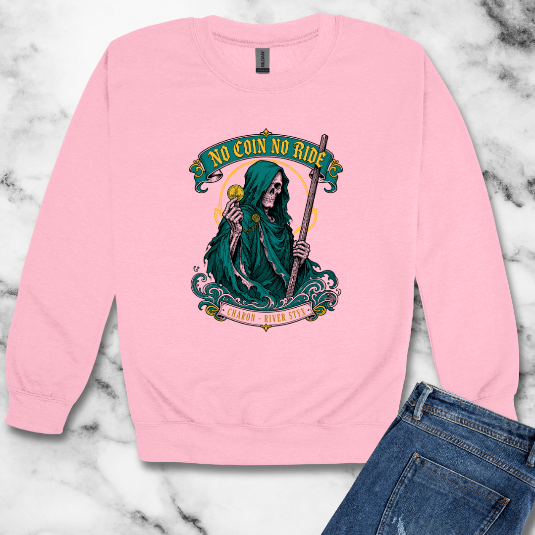 Charon River Styx Unisex Heavy Crewneck Sweatshirt
