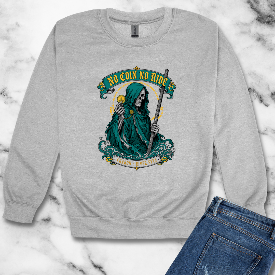Charon River Styx Unisex Heavy Crewneck Sweatshirt