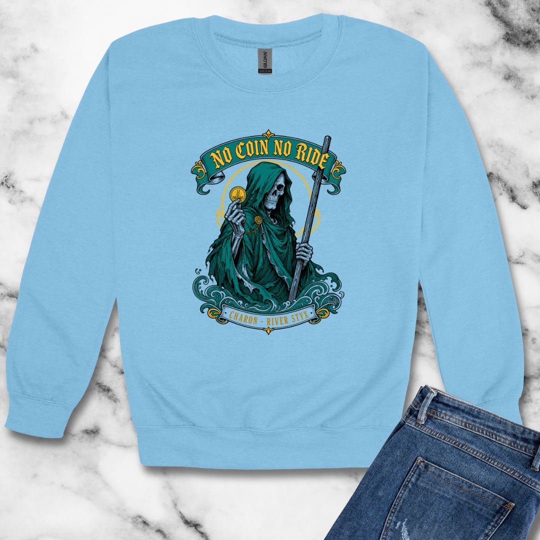 Charon River Styx Unisex Heavy Crewneck Sweatshirt