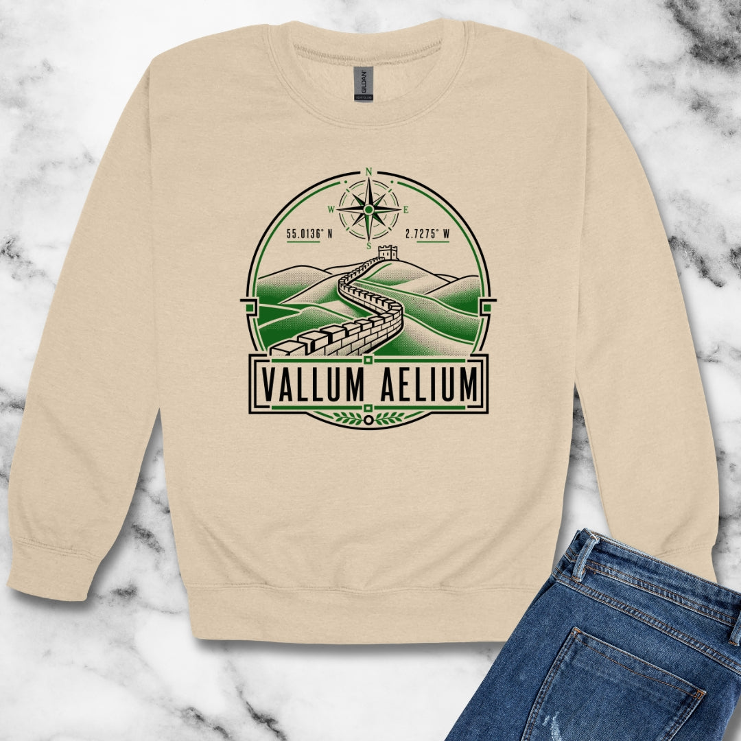 Vallum Aelium Hadrian's Wall Latin Unisex Heavy Crewneck Sweatshirt