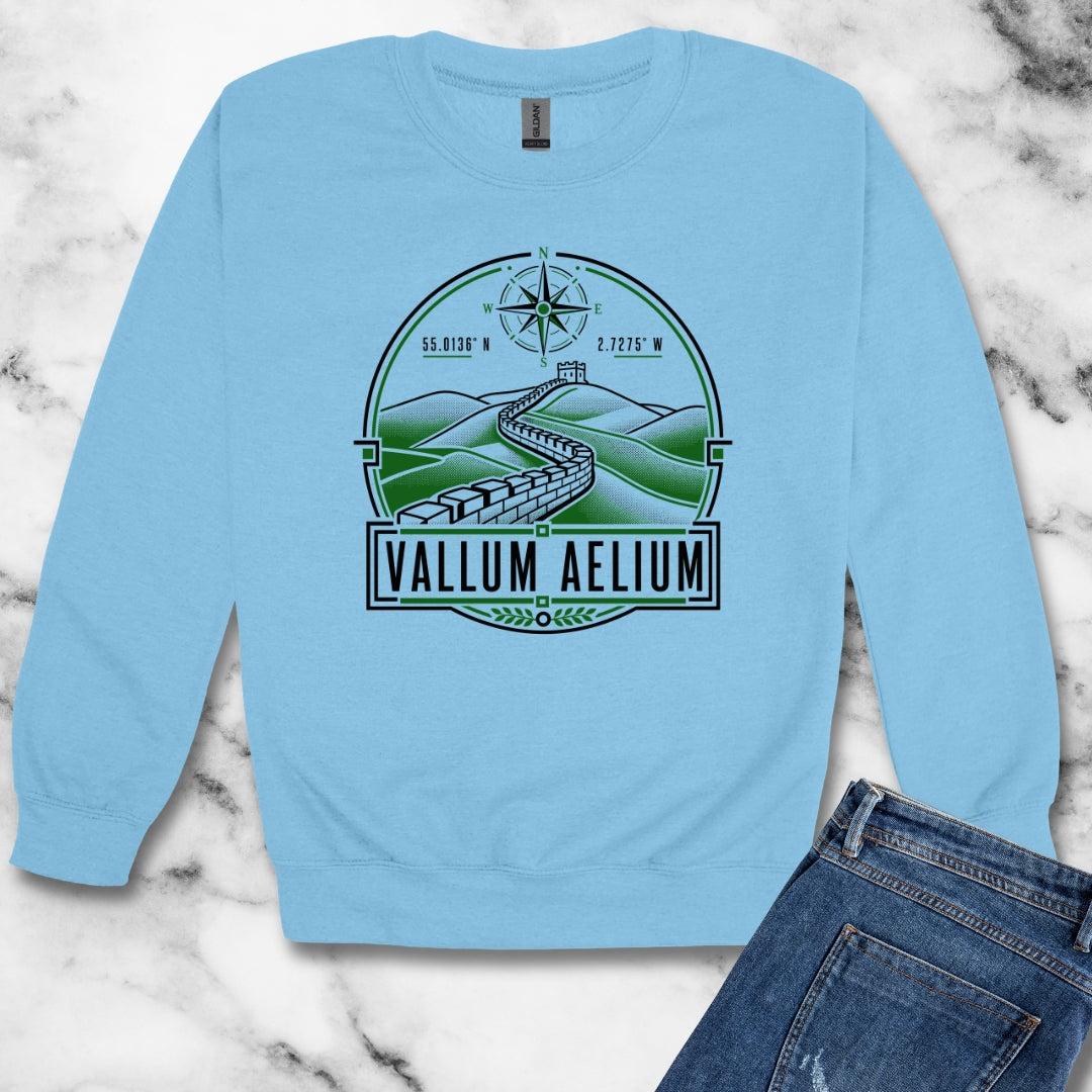 Vallum Aelium Hadrian's Wall Latin Unisex Heavy Crewneck Sweatshirt