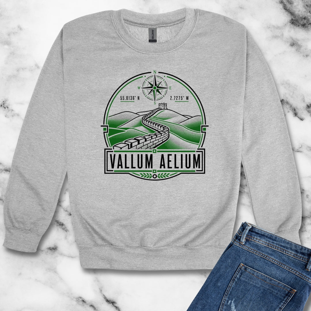 Vallum Aelium Hadrian's Wall Latin Unisex Heavy Crewneck Sweatshirt