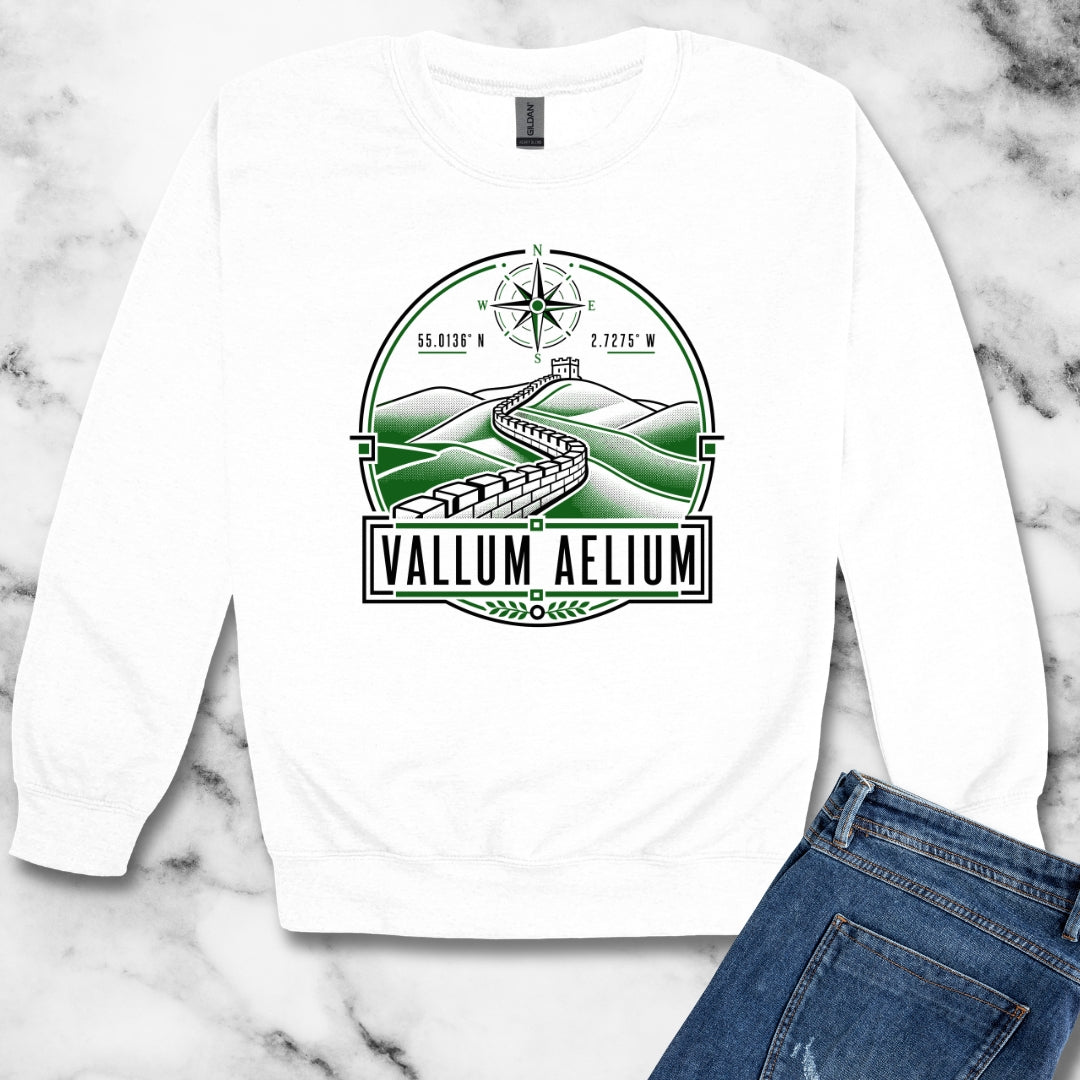 Vallum Aelium Hadrian's Wall Latin Unisex Heavy Crewneck Sweatshirt