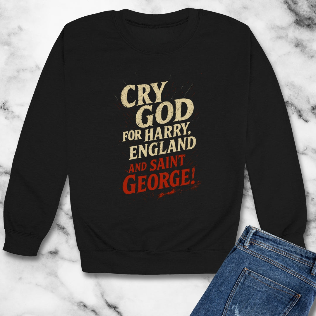 Cry God Harry St George Unisex Heavy Crewneck Sweatshirt