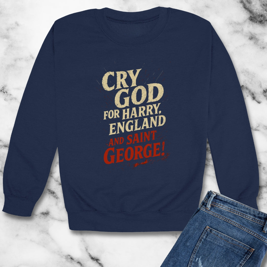 Cry God Harry St George Unisex Heavy Crewneck Sweatshirt