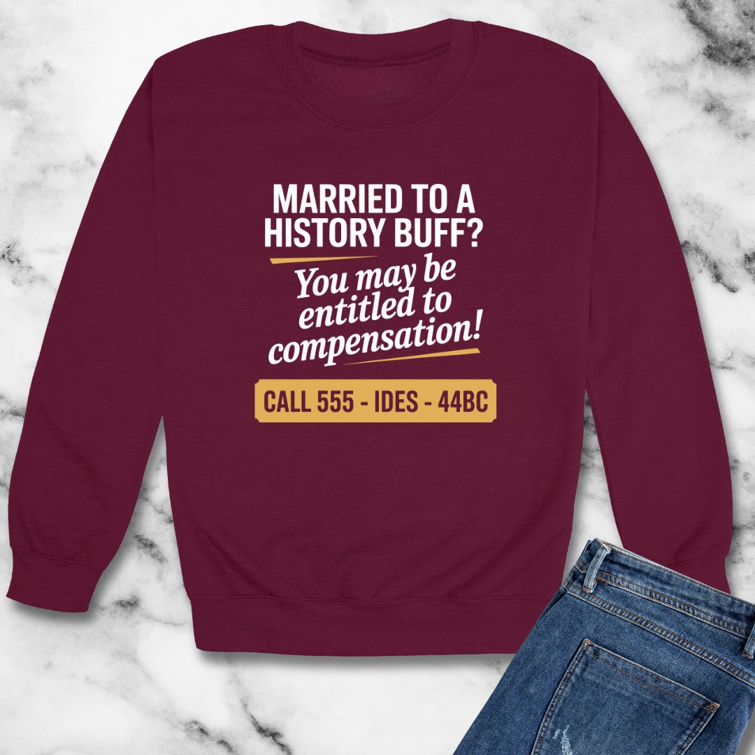 Married History Buff Unisex Heavy Crewneck Sweatshirt
