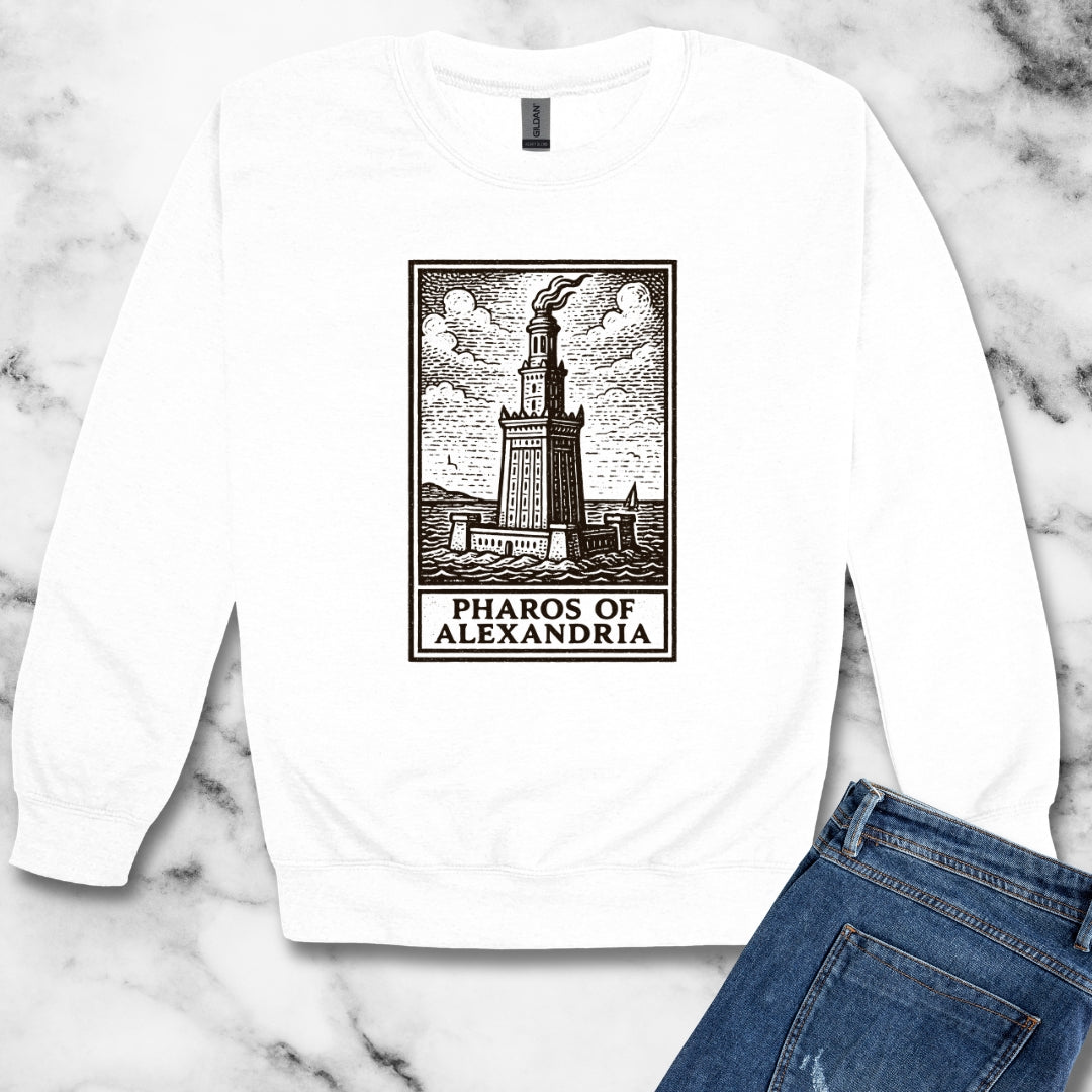 Pharos Stamp Unisex Heavy Crewneck Sweatshirt