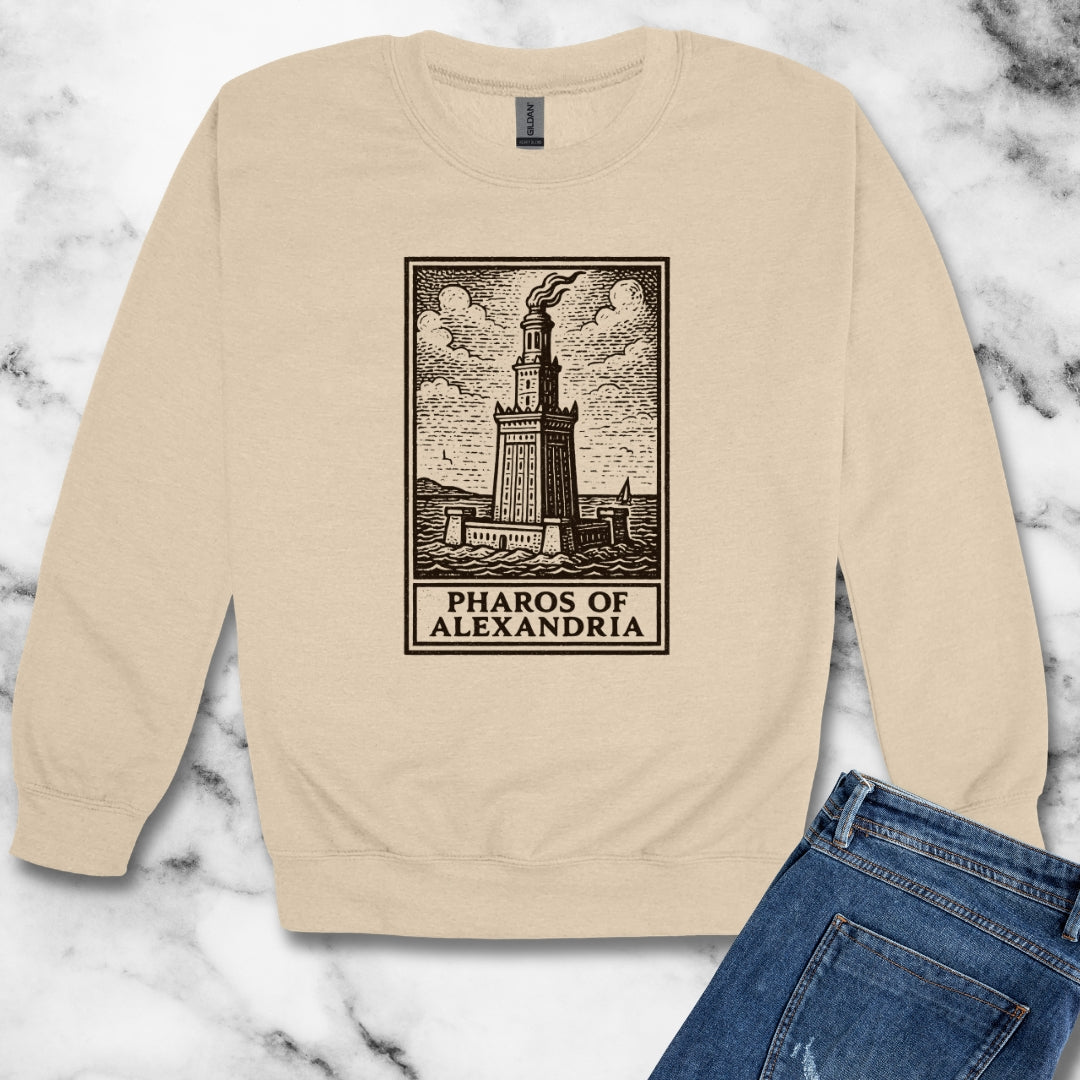 Pharos Stamp Unisex Heavy Crewneck Sweatshirt