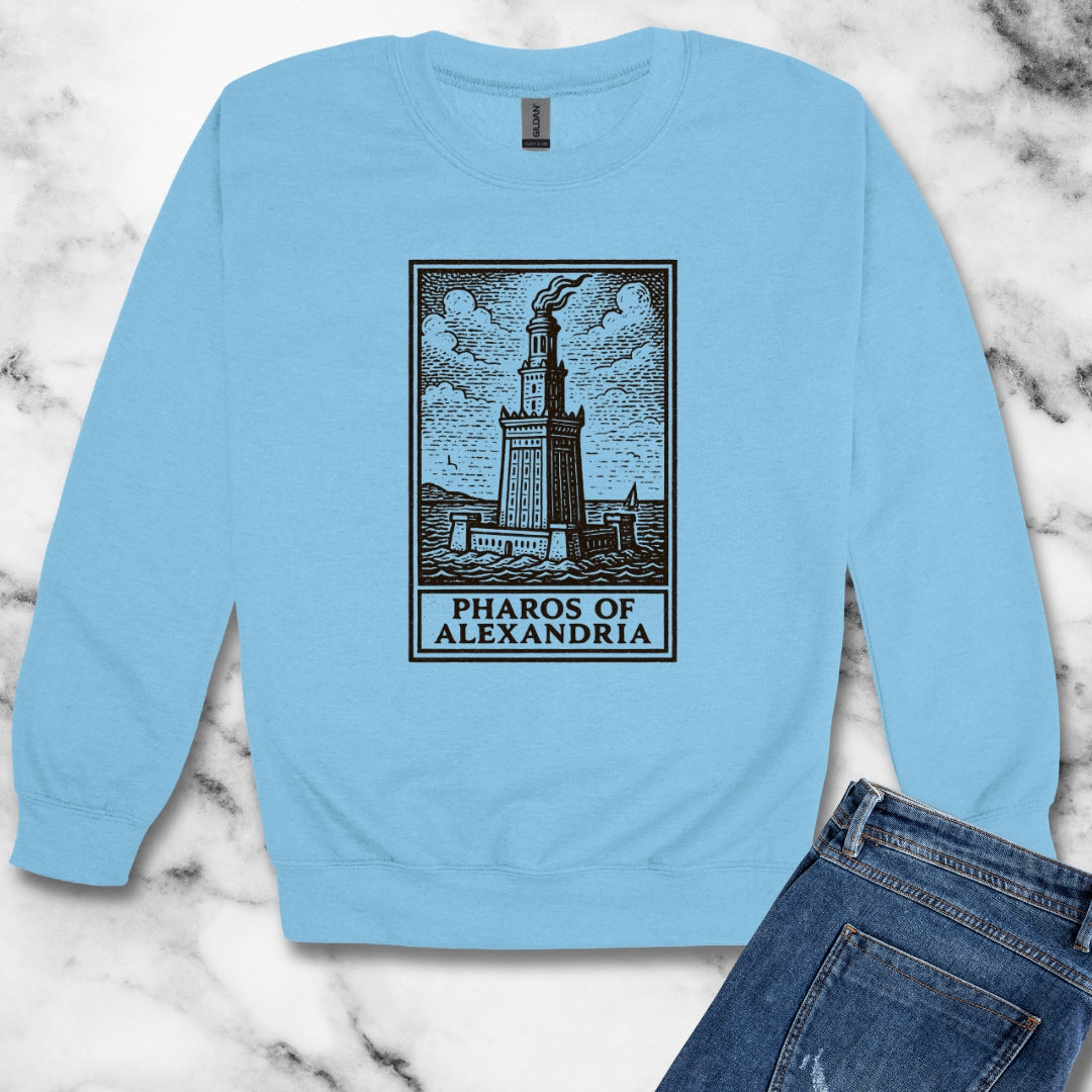 Pharos Stamp Unisex Heavy Crewneck Sweatshirt