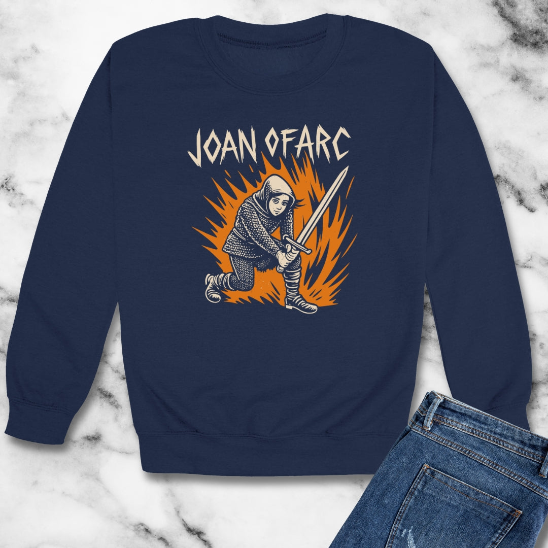 Punk Joan of Arc Unisex Heavy Crewneck Sweatshirt