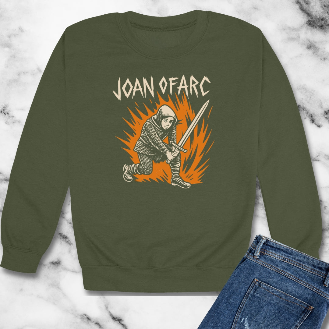 Punk Joan of Arc Unisex Heavy Crewneck Sweatshirt