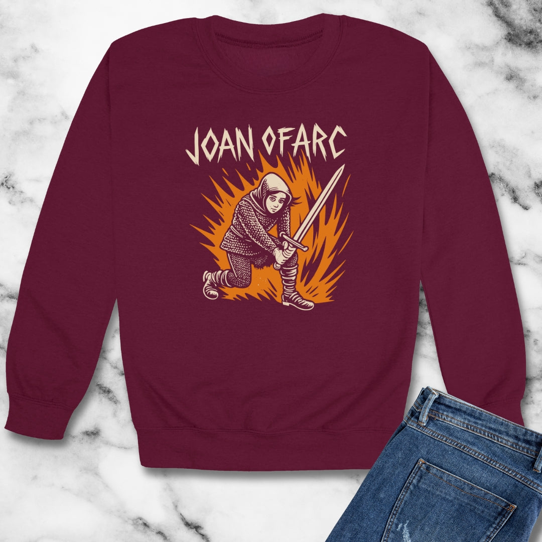 Punk Joan of Arc Unisex Heavy Crewneck Sweatshirt