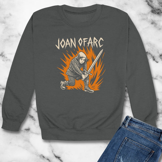 Punk Joan of Arc Unisex Heavy Crewneck Sweatshirt