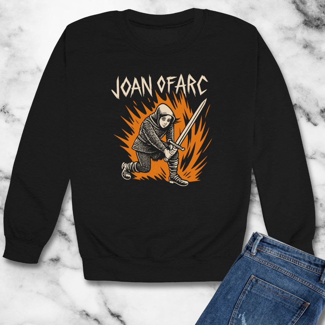 Punk Joan of Arc Unisex Heavy Crewneck Sweatshirt